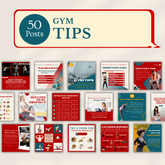200 GYM Posts - Canva Editable Templates